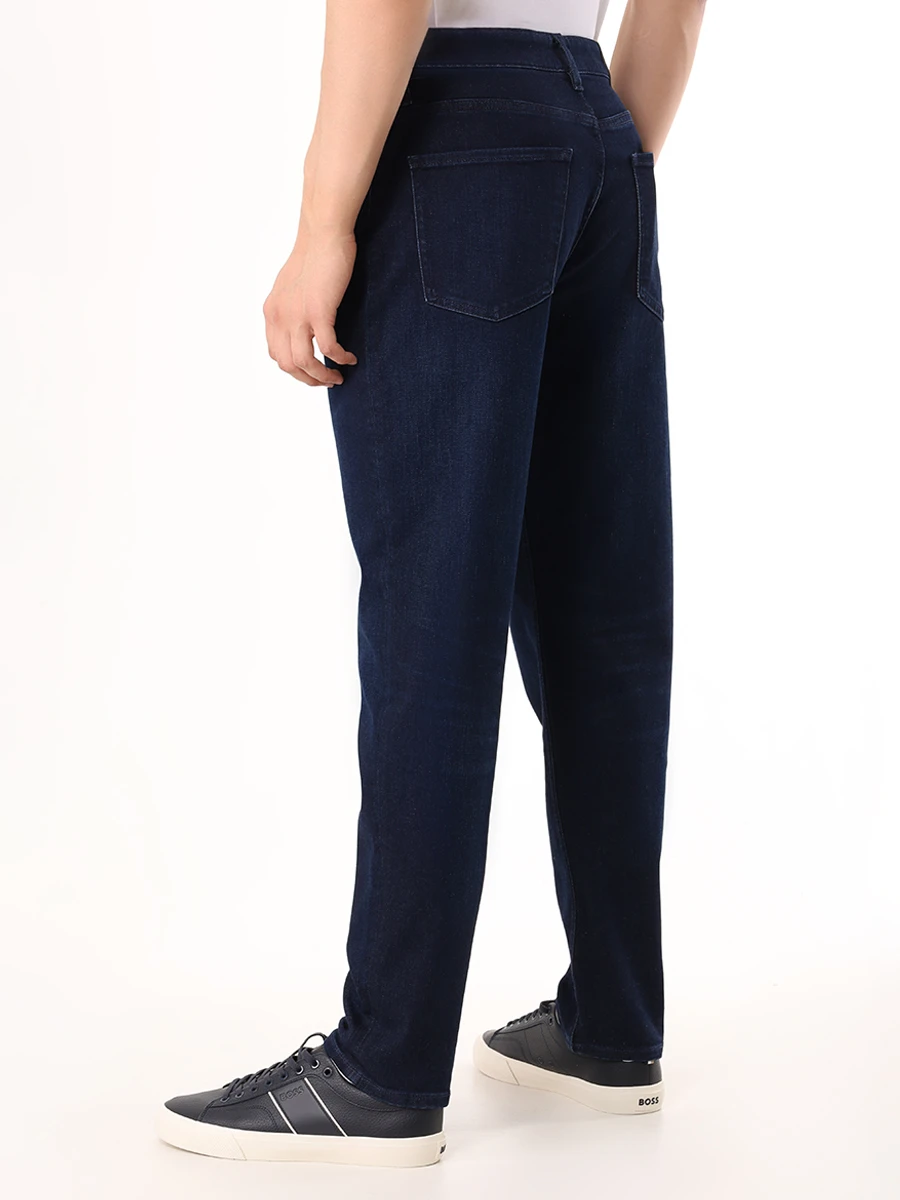Джинсы Regular Fit хлопковые BOSS 50523240/415 Синий  Фото 3