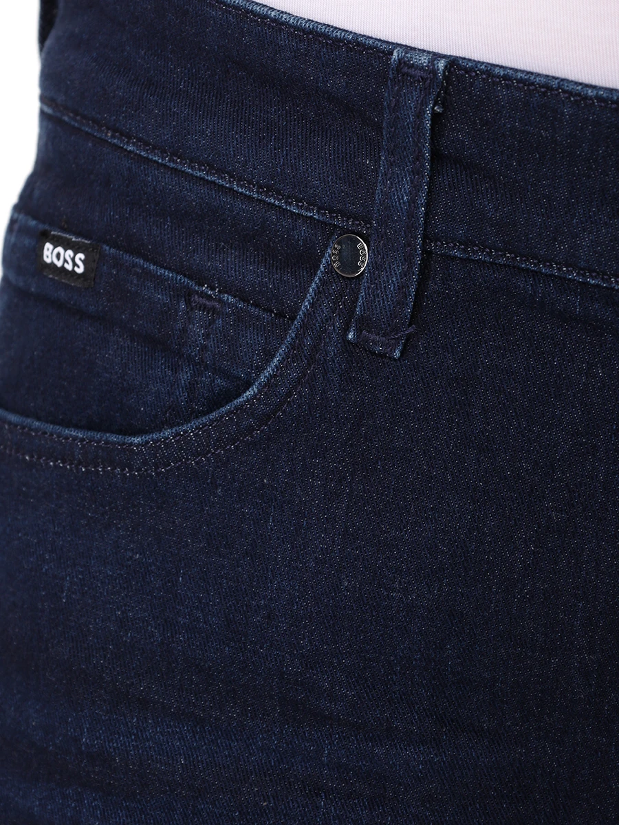 Джинсы Regular Fit хлопковые BOSS 50523240/415 Синий  Фото 6