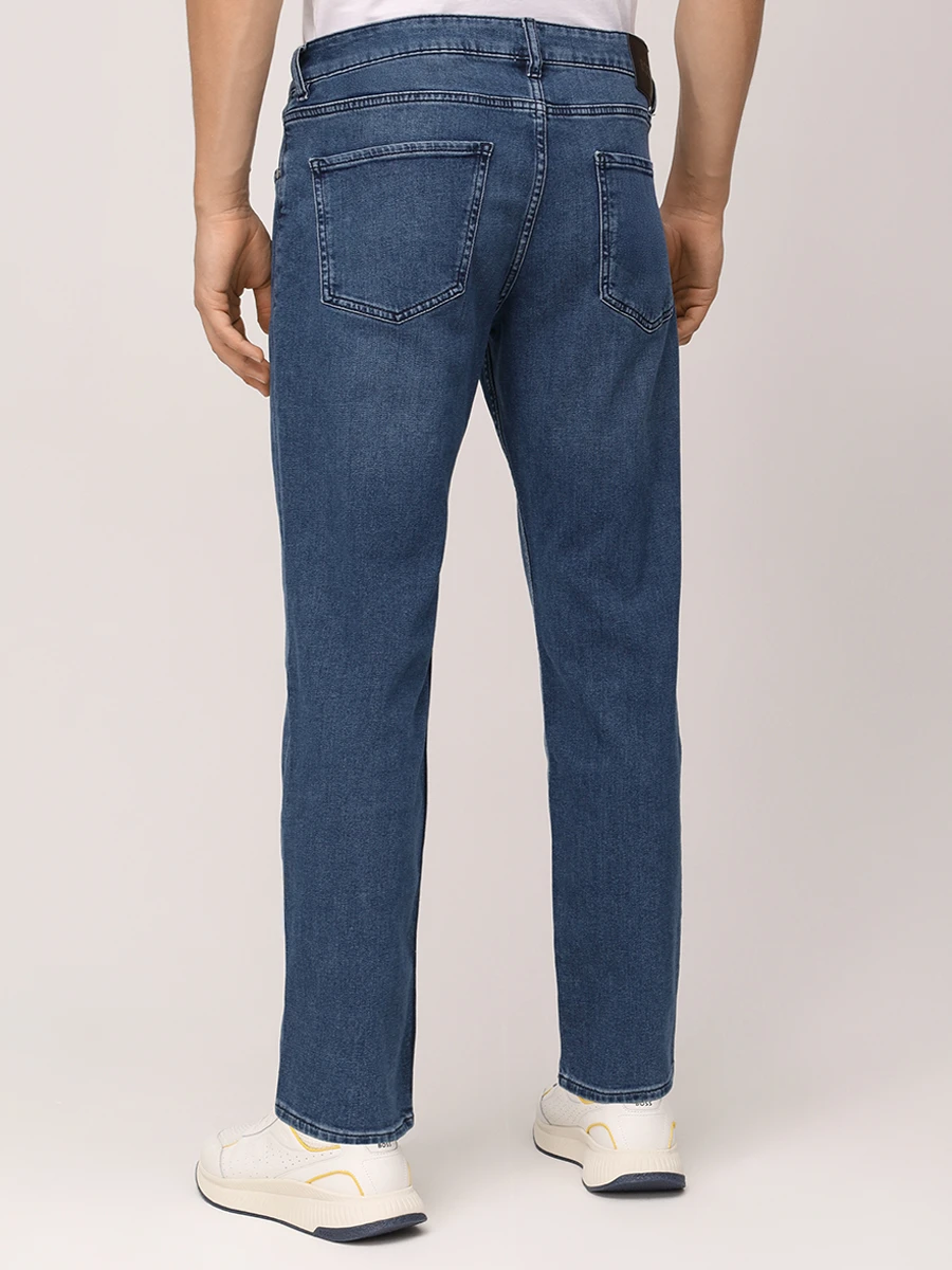 Джинсы Regular Fit хлопковые BOSS 50524015/416 Синий  Фото 3