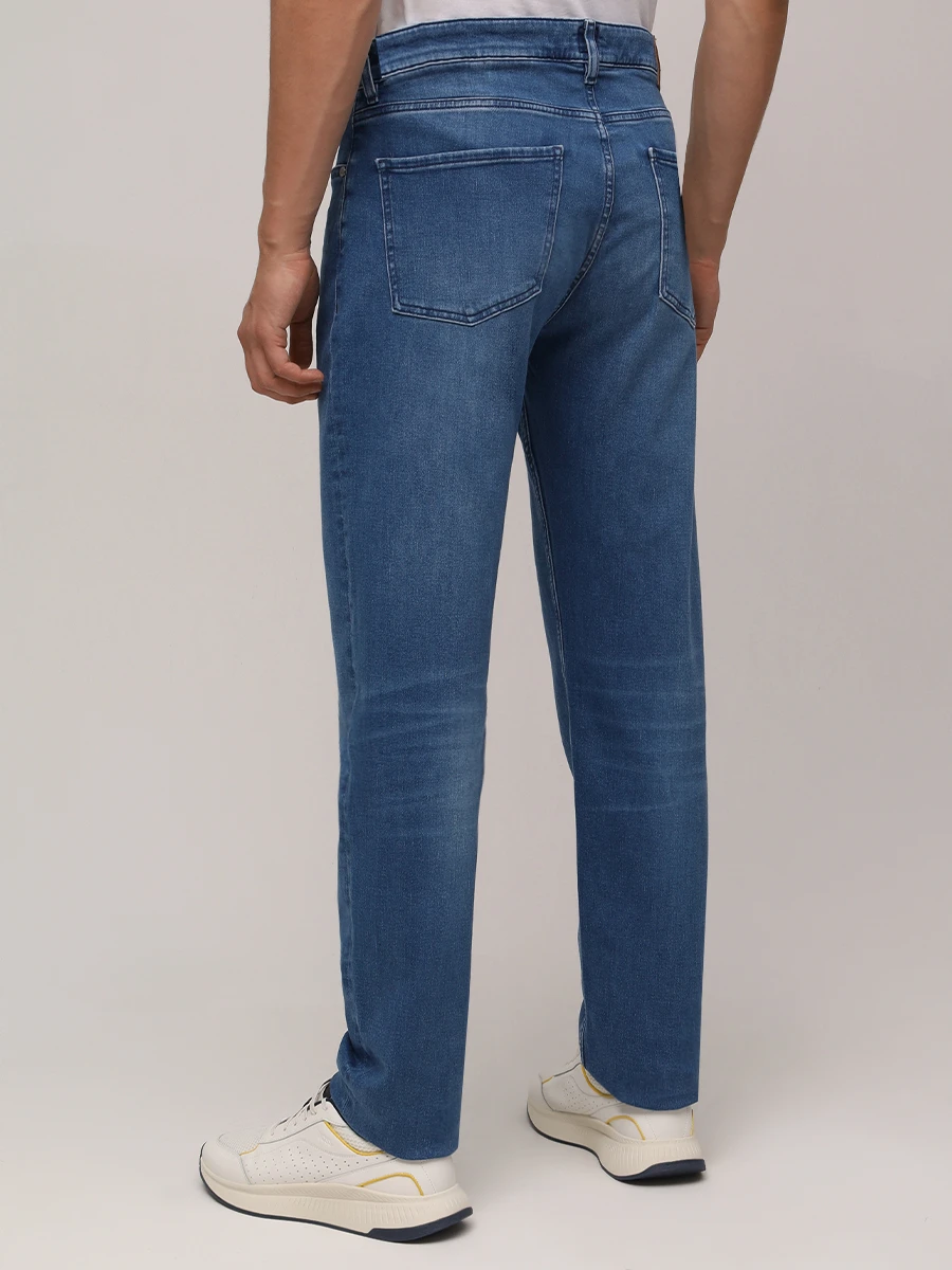 Джинсы Regular Fit хлопковые BOSS 50520854/420 Синий  Фото 3