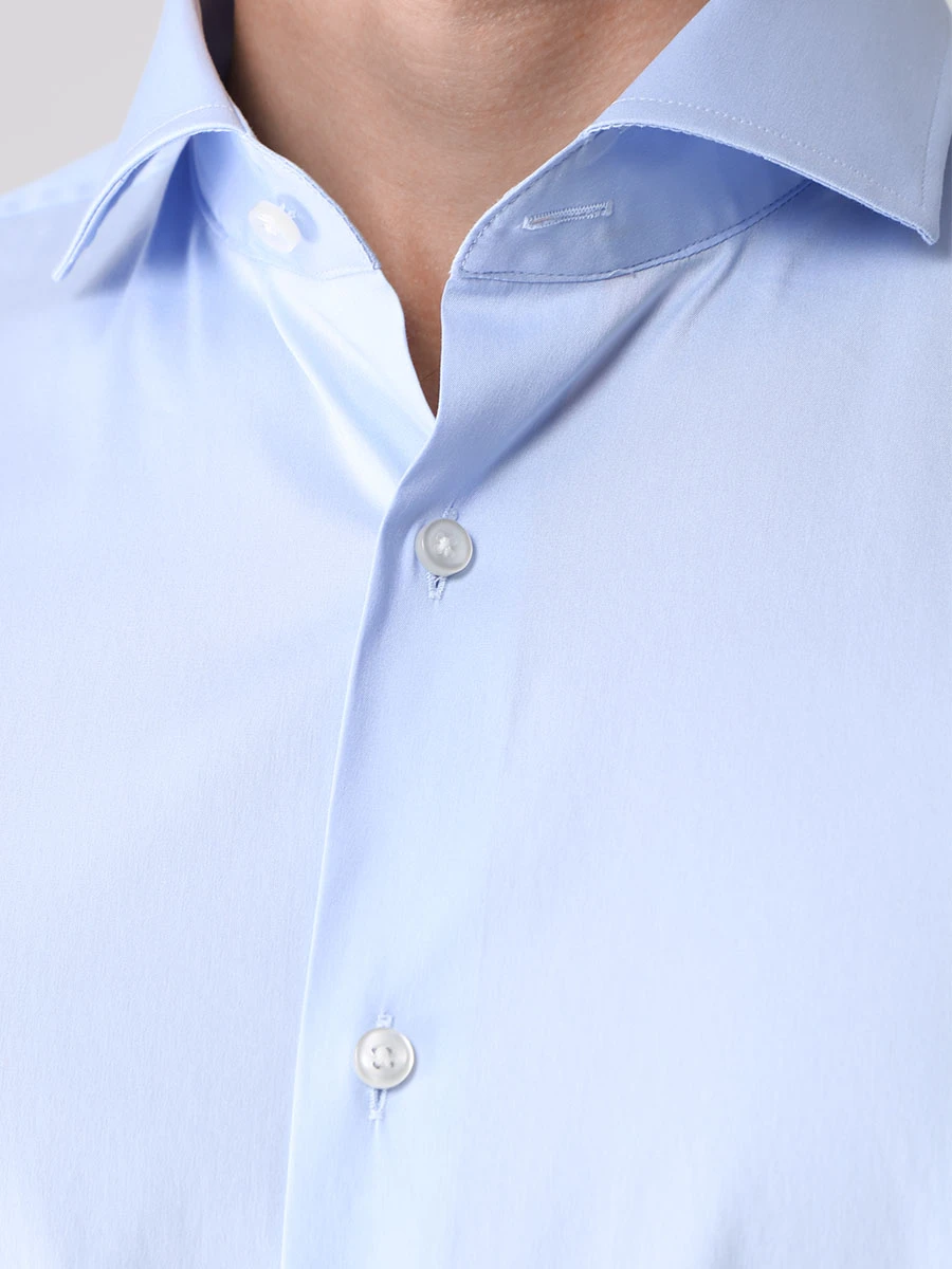 Рубашка Slim Fit хлопковая BOSS 50479915/450 Голубой  Фото 5