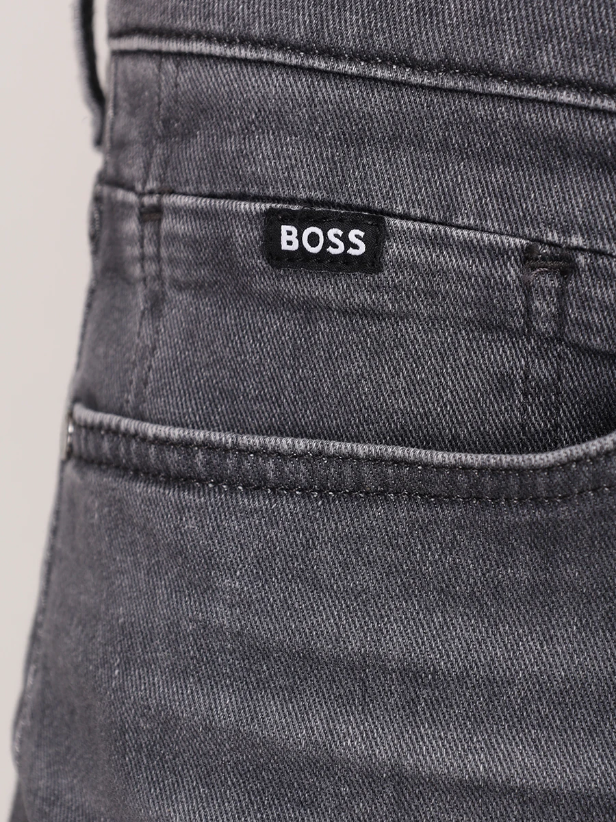 Джинсы Regular Fit хлопковые BOSS 50520852/030 Серый  Фото 6