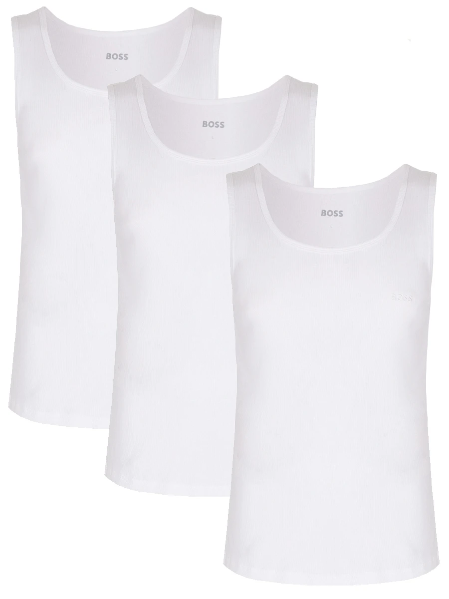 

Набор из трех хлопковых маек Regular Fit, Белый, 50542132/100