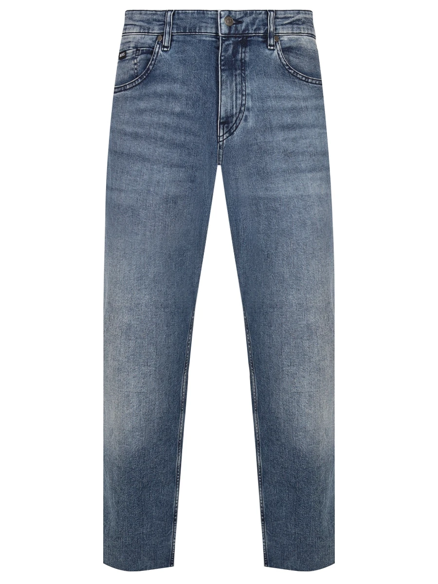 Джинсы Regular Fit хлопковые BOSS 50532595/418 Голубой 