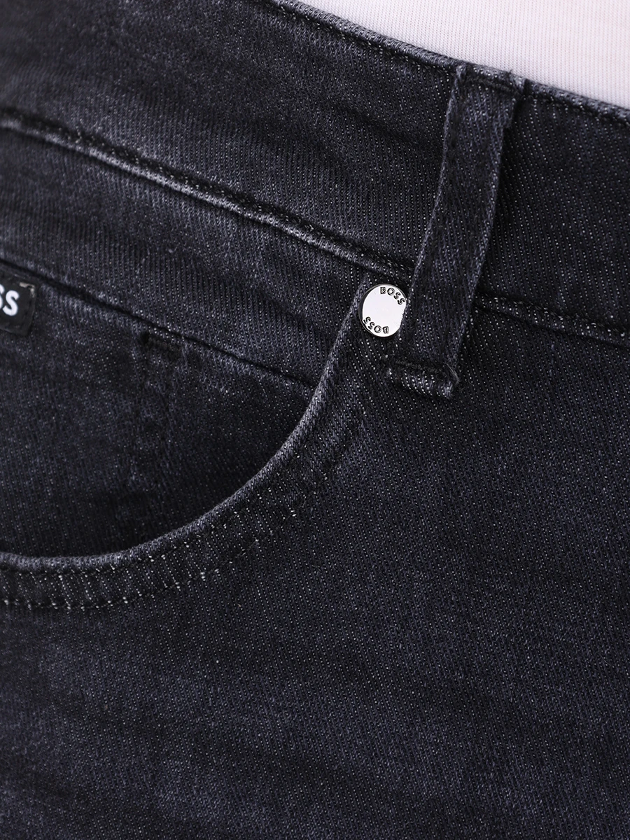 Джинсы Regular Fit хлопковые BOSS 50520841/017 Серый  Фото 6
