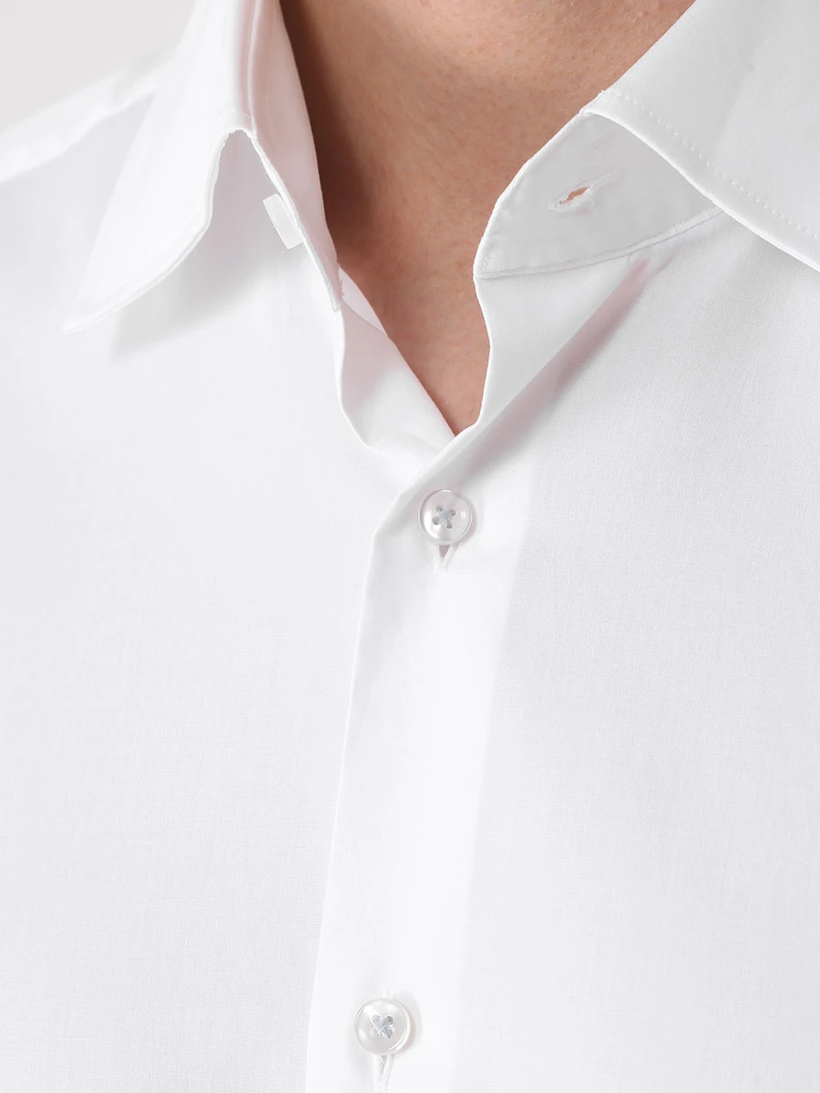 Рубашка Regular Fit хлопковая BOSS 50473265/100 Белый  Фото 5