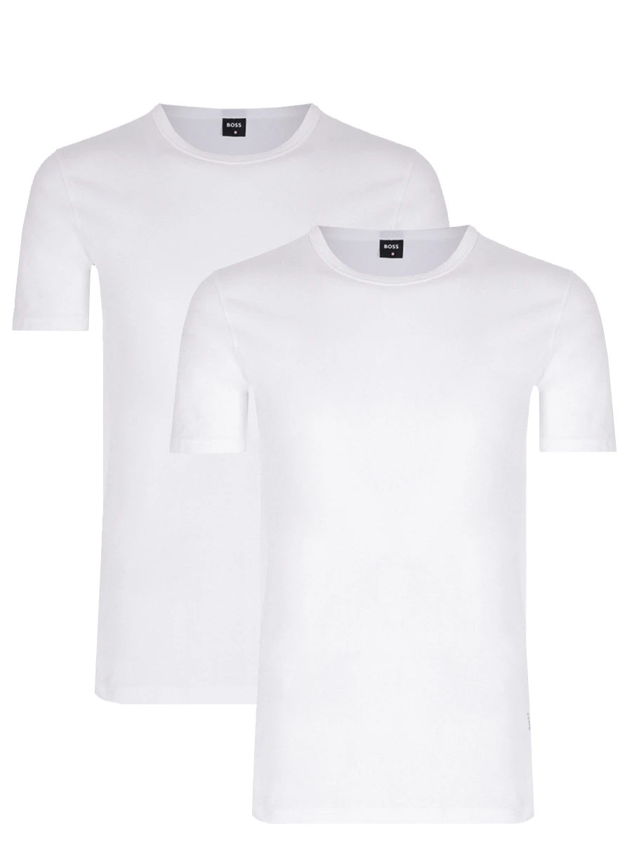 

Набор из двух хлопковых футболок Slim Fit, Белый, 50475276/100