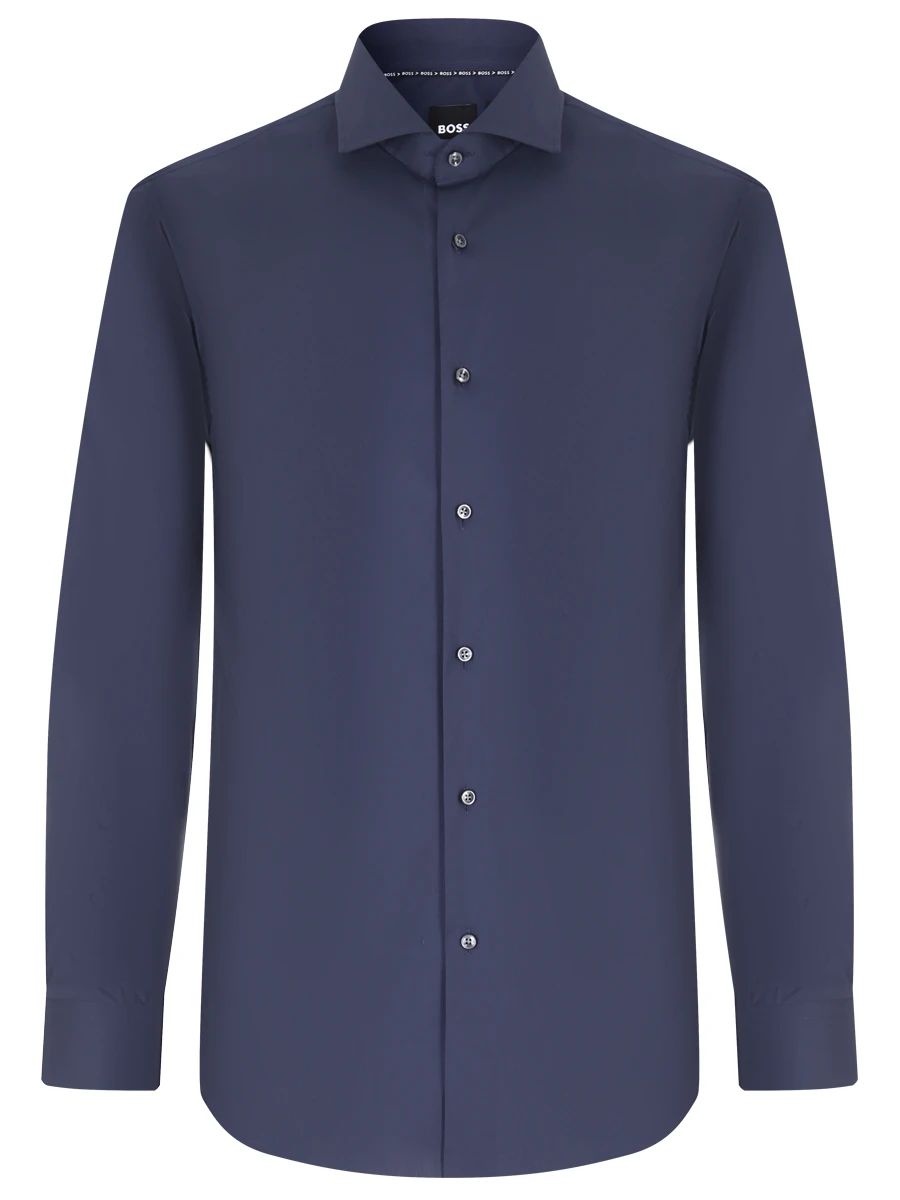 Рубашка Slim Fit хлопковая BOSS 50479915/410 Синий 