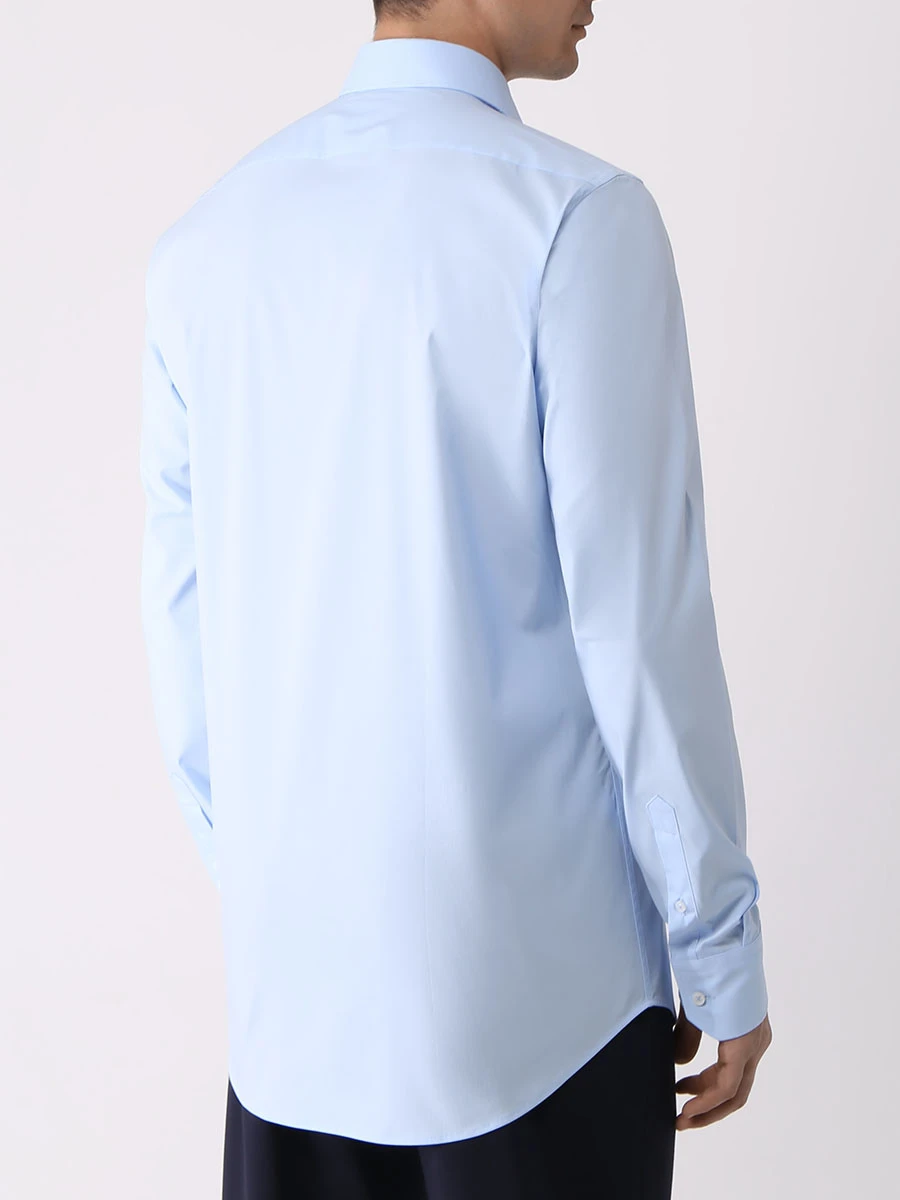 Рубашка Regular Fit хлопковая BOSS 50473265/452 Голубой  Фото 3