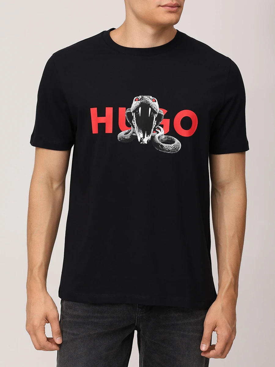 Футболка хлопковая HUGO 50530607/001 Красный  Фото 4
