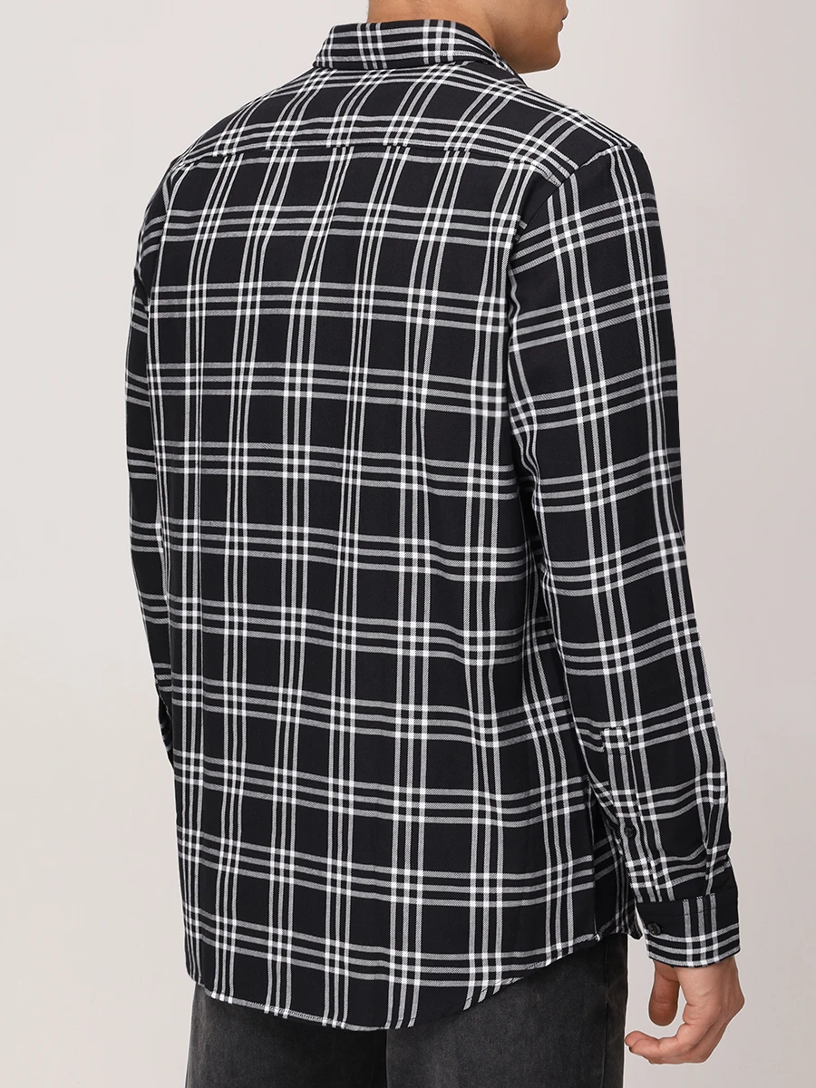 Рубашка Straight Fit хлопковая HUGO 50534853/001 Клетка  Фото 3