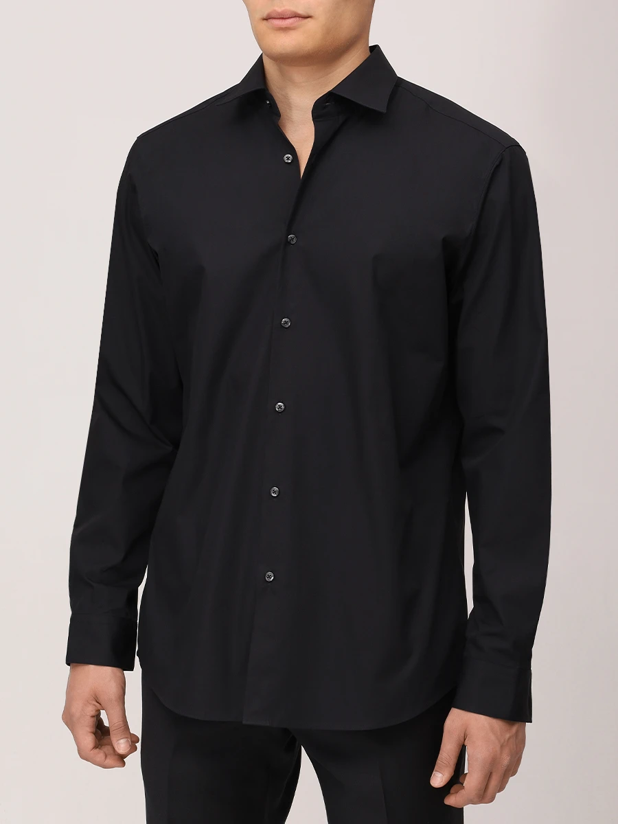 

Рубашка Modern Fit хлопковая, Черный, 50519812/001