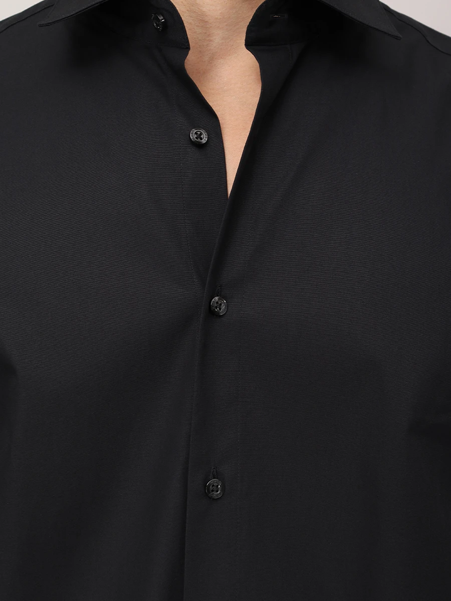 Рубашка Modern Fit хлопковая HUGO 50519812/001 Черный  Фото 5