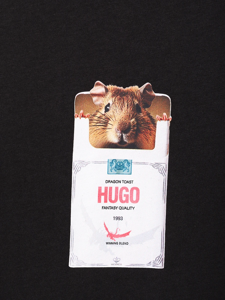 Футболка хлопковая HUGO 50530683/001 Черный  Фото 6