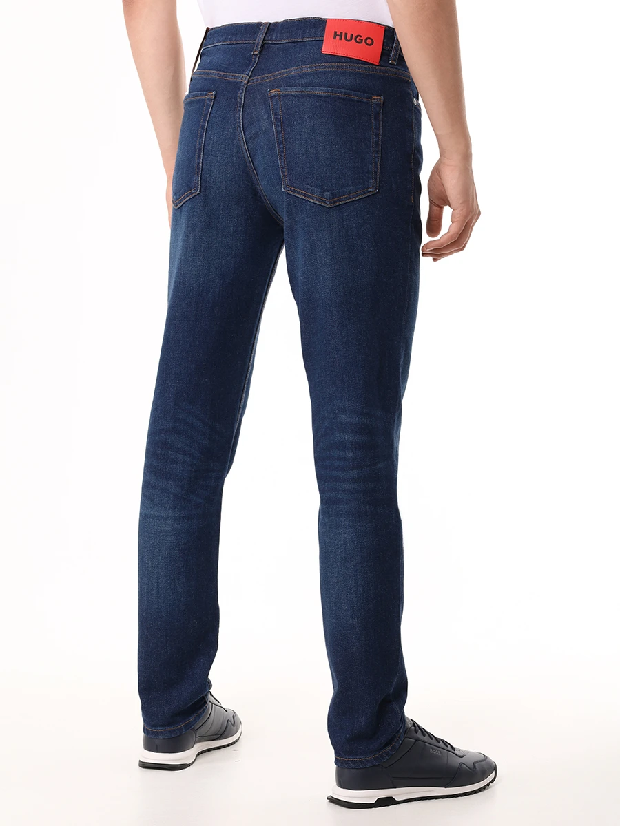 Джинсы Tapered Fit хлопковые HUGO 50517544/409 Синий  Фото 3