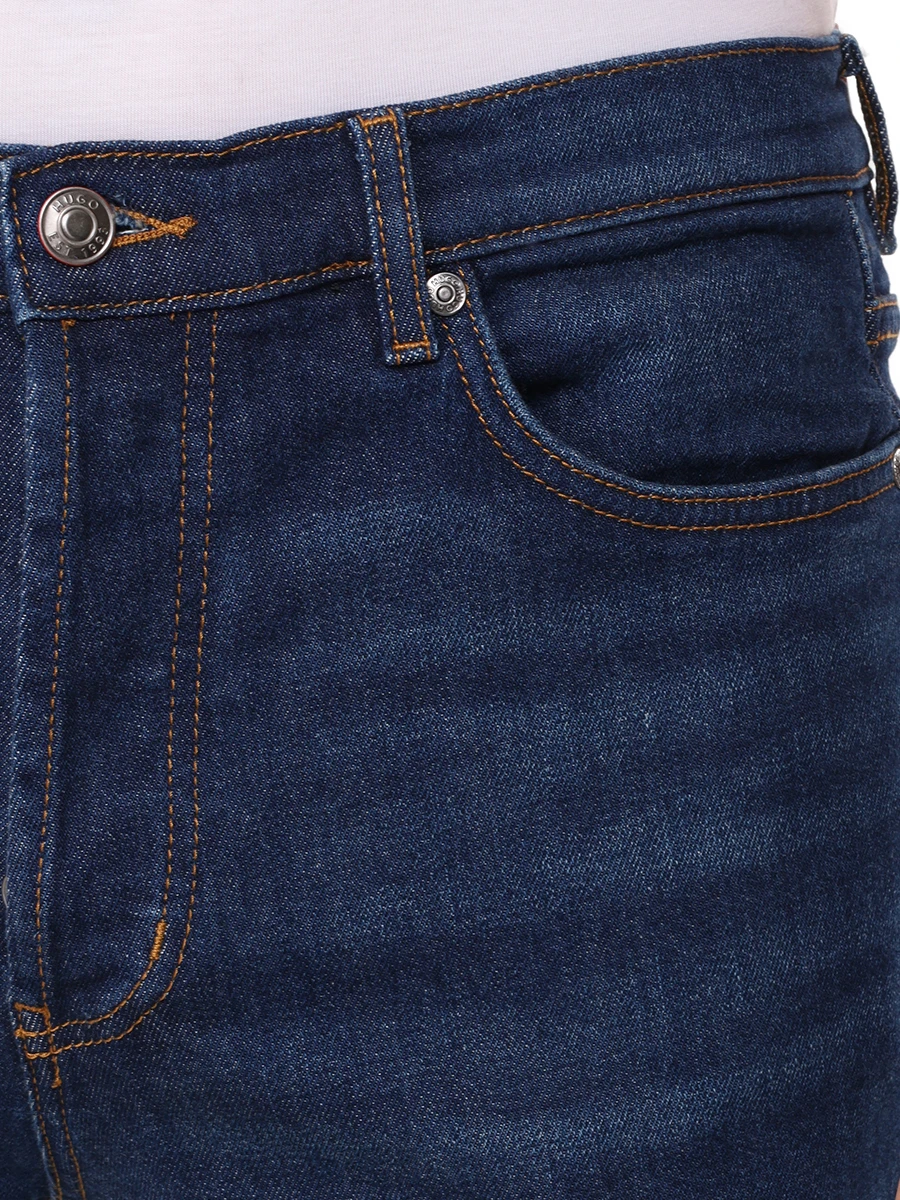 Джинсы Tapered Fit хлопковые HUGO 50517544/409 Синий  Фото 5