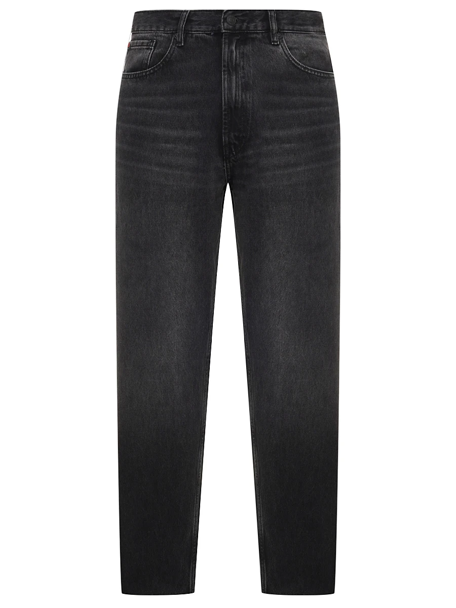 Джинсы Relaxed Tapered Fit хлопковые HUGO 50533606/019 Серый 