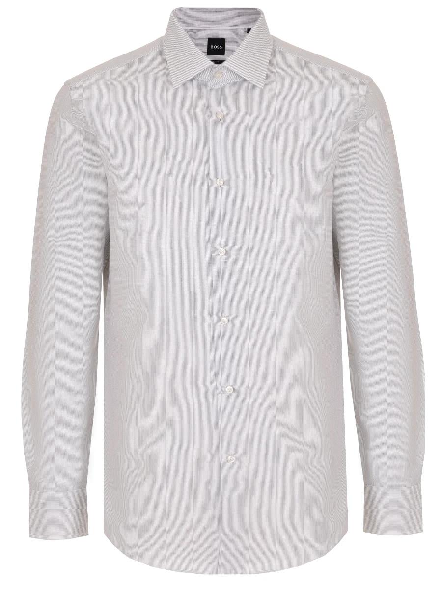 Рубашка Slim Fit хлопковая BOSS 50533040/001 Полоска 