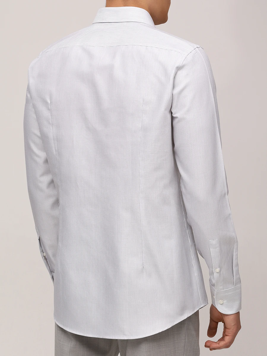 Рубашка Slim Fit хлопковая BOSS 50533040/001 Полоска  Фото 3