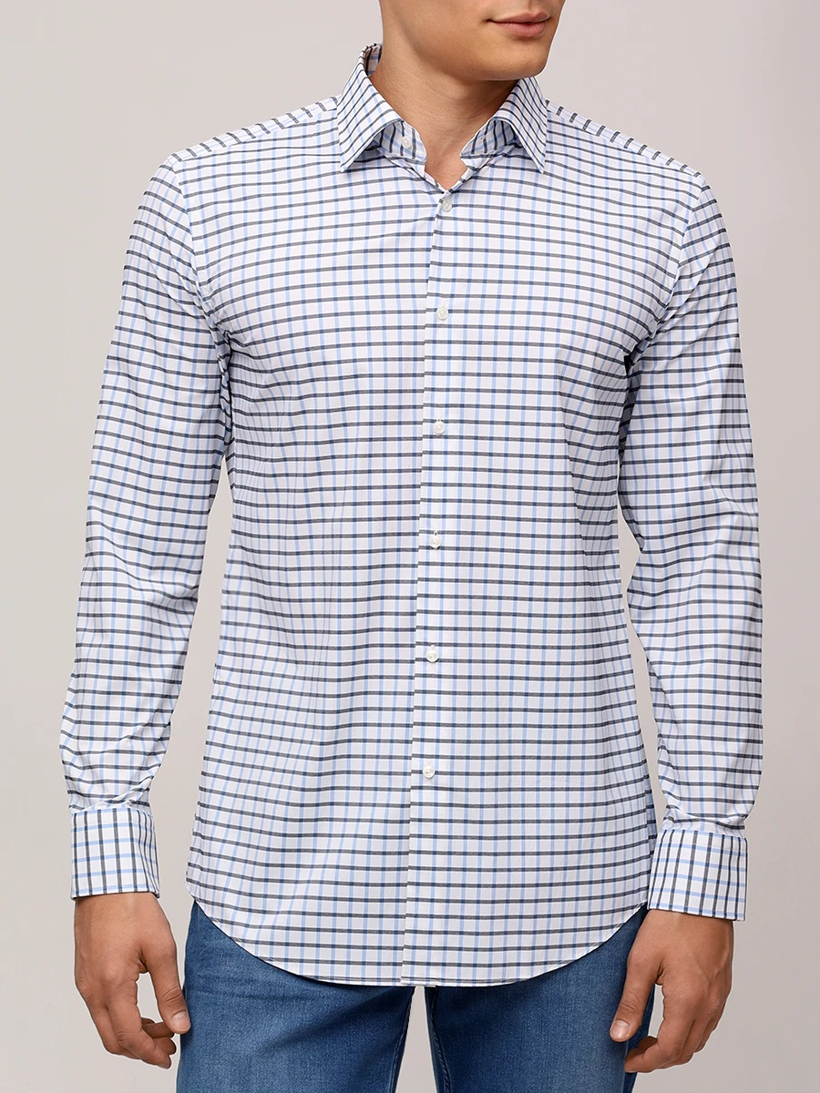 Рубашка Slim Fit BOSS 50535414/450 Голубой  Фото 4