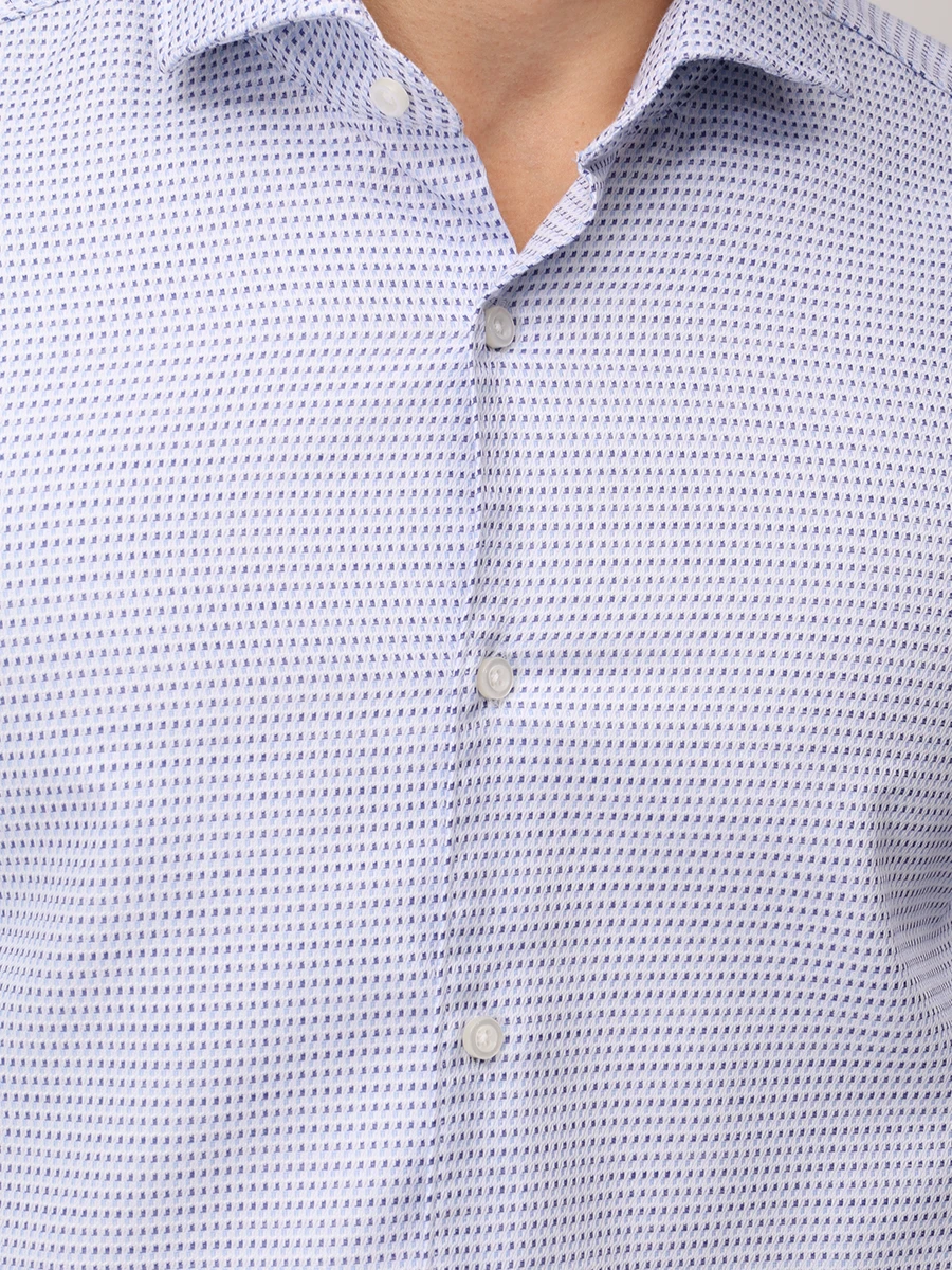 Рубашка Casual Fit хлопковая BOSS 50533712/425 Голубой  Фото 5