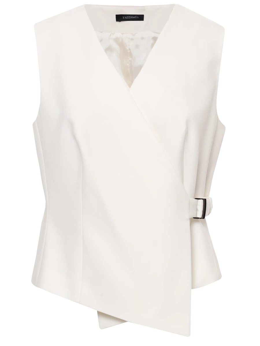 Жилет однотонный VASSA&CO V254586-1223C12 (170) Белый 