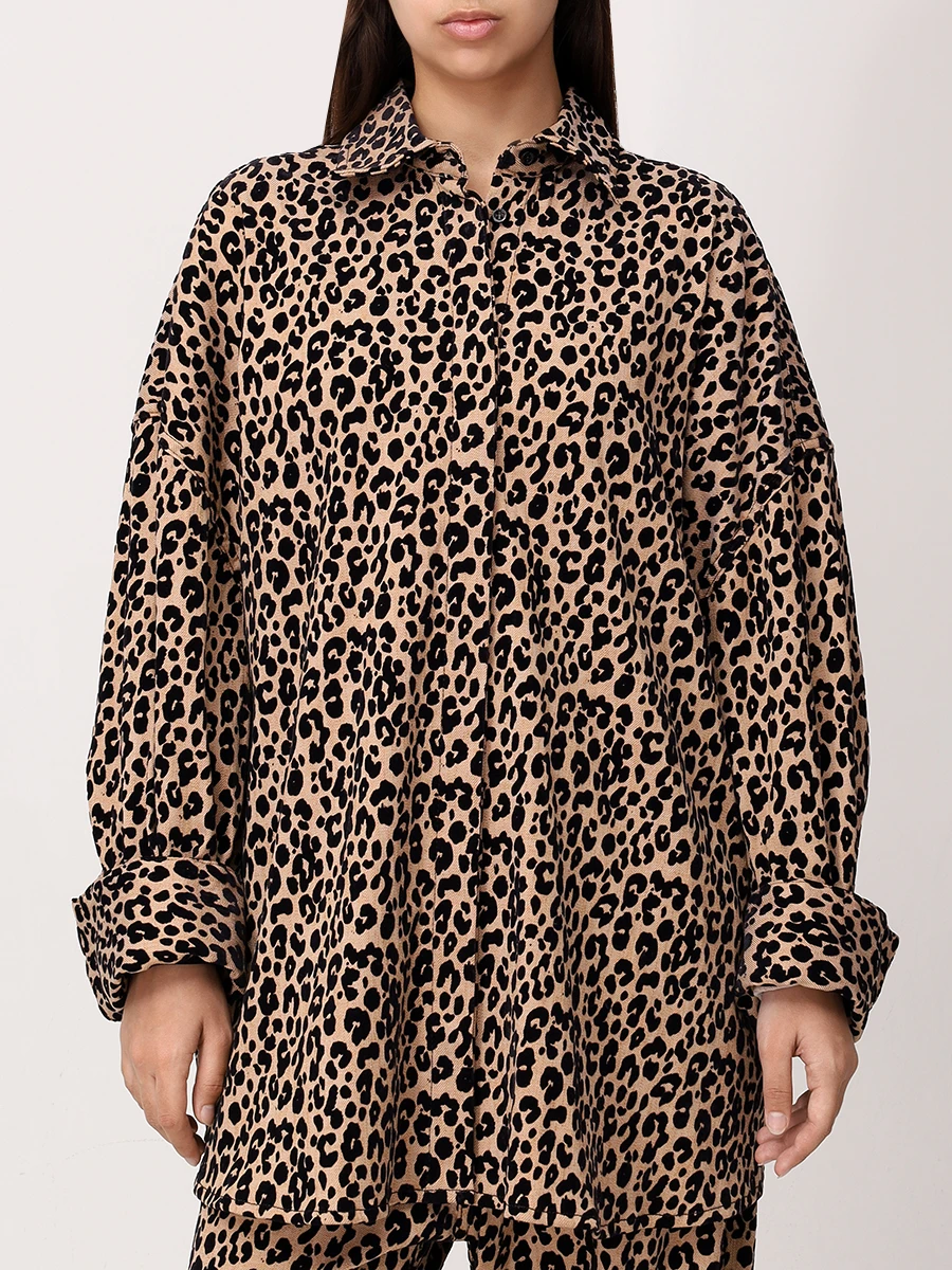 

Рубашка с принтом, Анималистичный принт, 04SSTO168 04414