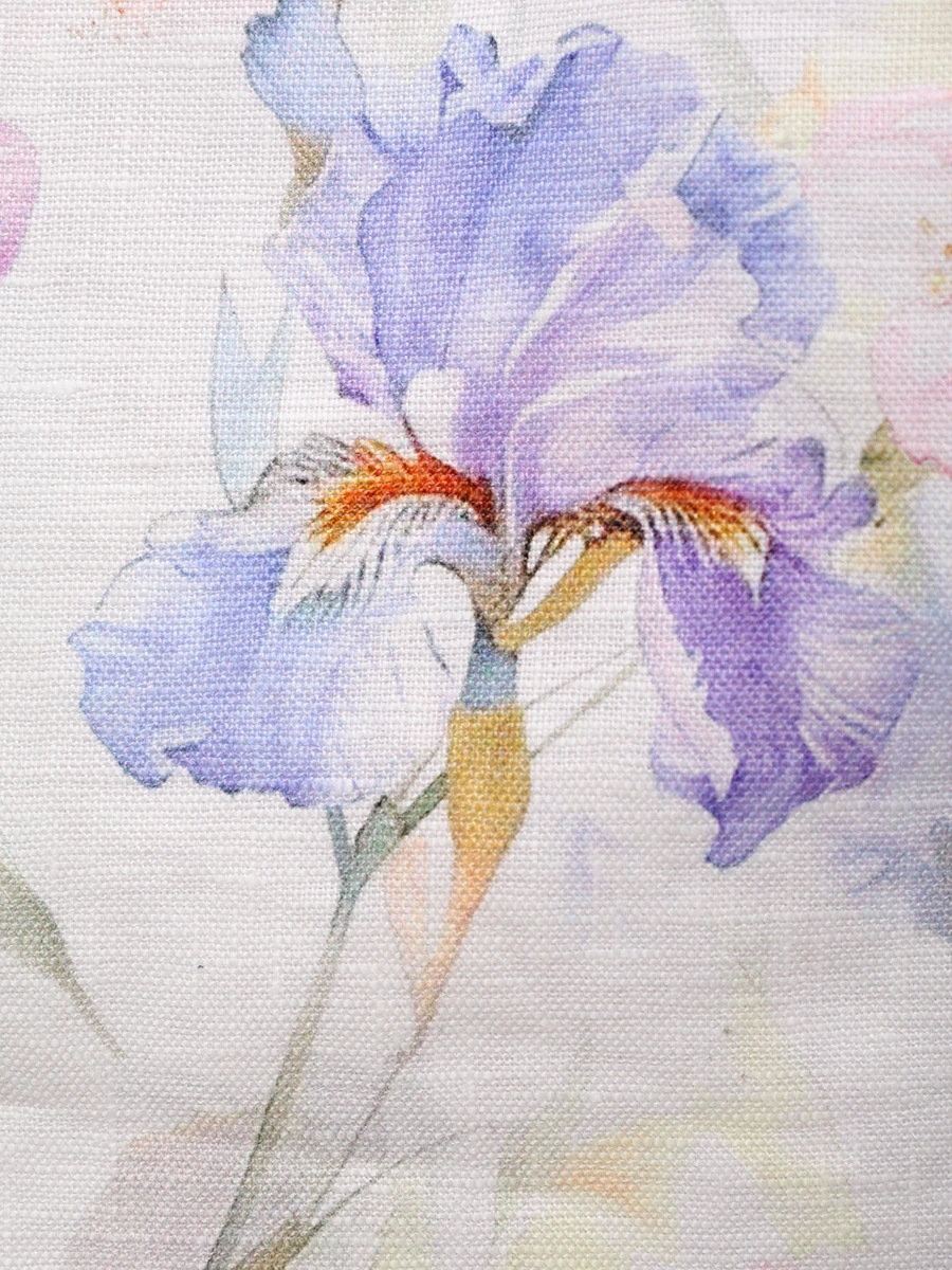 Платье льняное YVON EUSTOMA Ирисы Белый  Фото 6