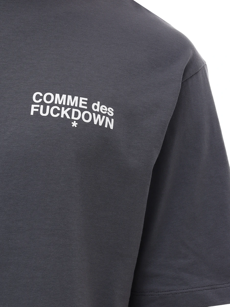 Футболка хлопковая COMME DES FUCKDOWN CFABM01509 FERRO Темно - Серый  Фото 5
