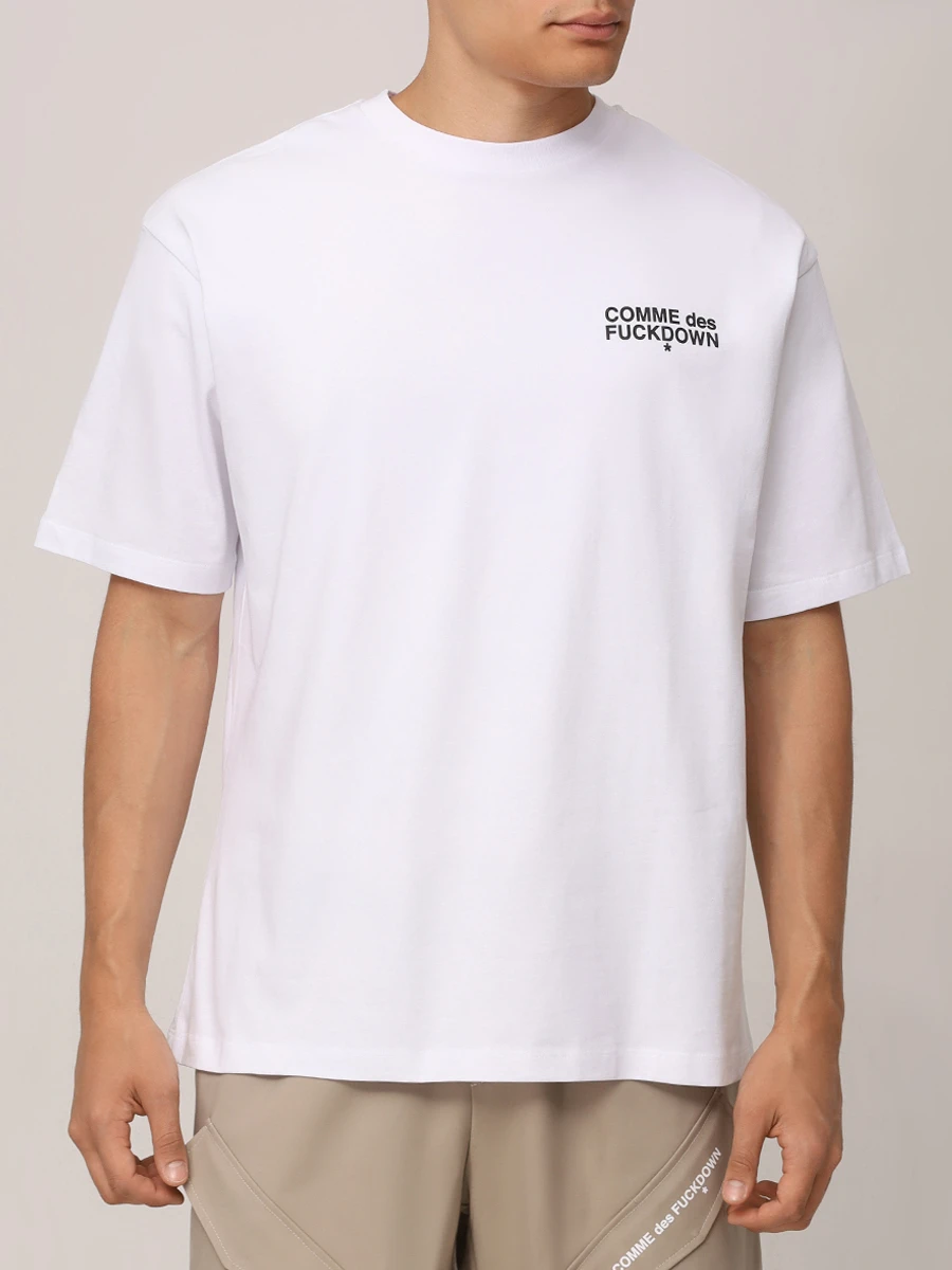 Футболка хлопковая COMME DES FUCKDOWN CFABM01509 BIANCO Белый  Фото 4