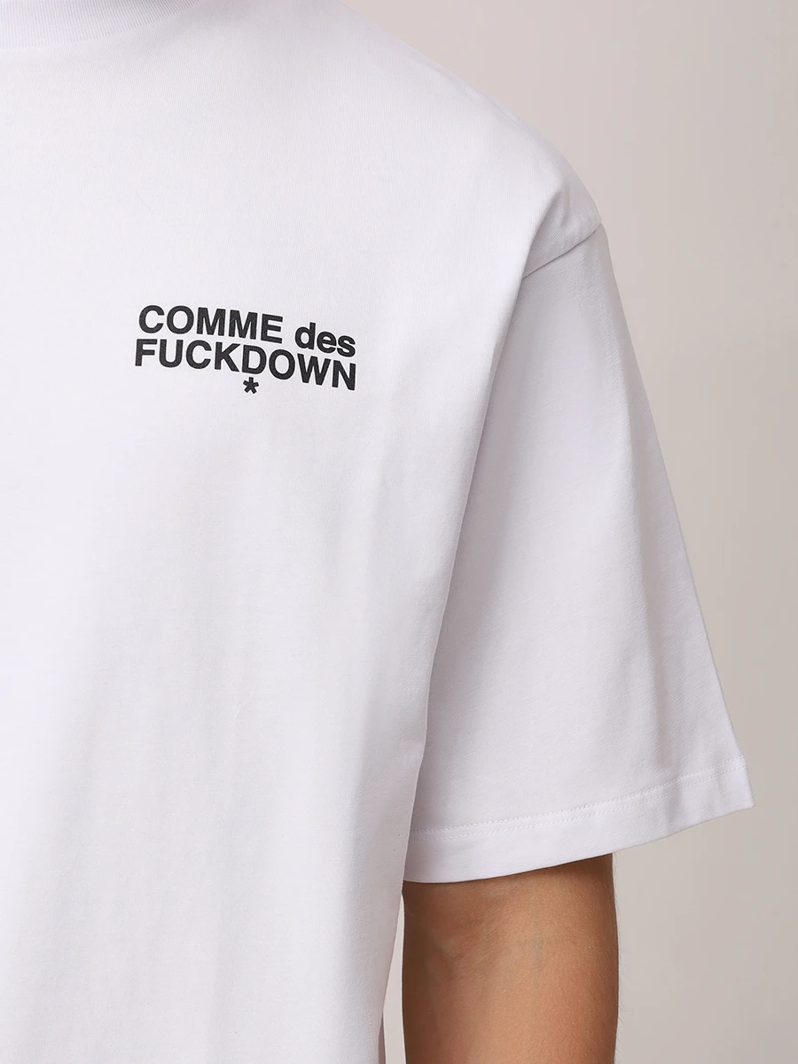 Футболка хлопковая COMME DES FUCKDOWN CFABM01509 BIANCO Белый  Фото 5