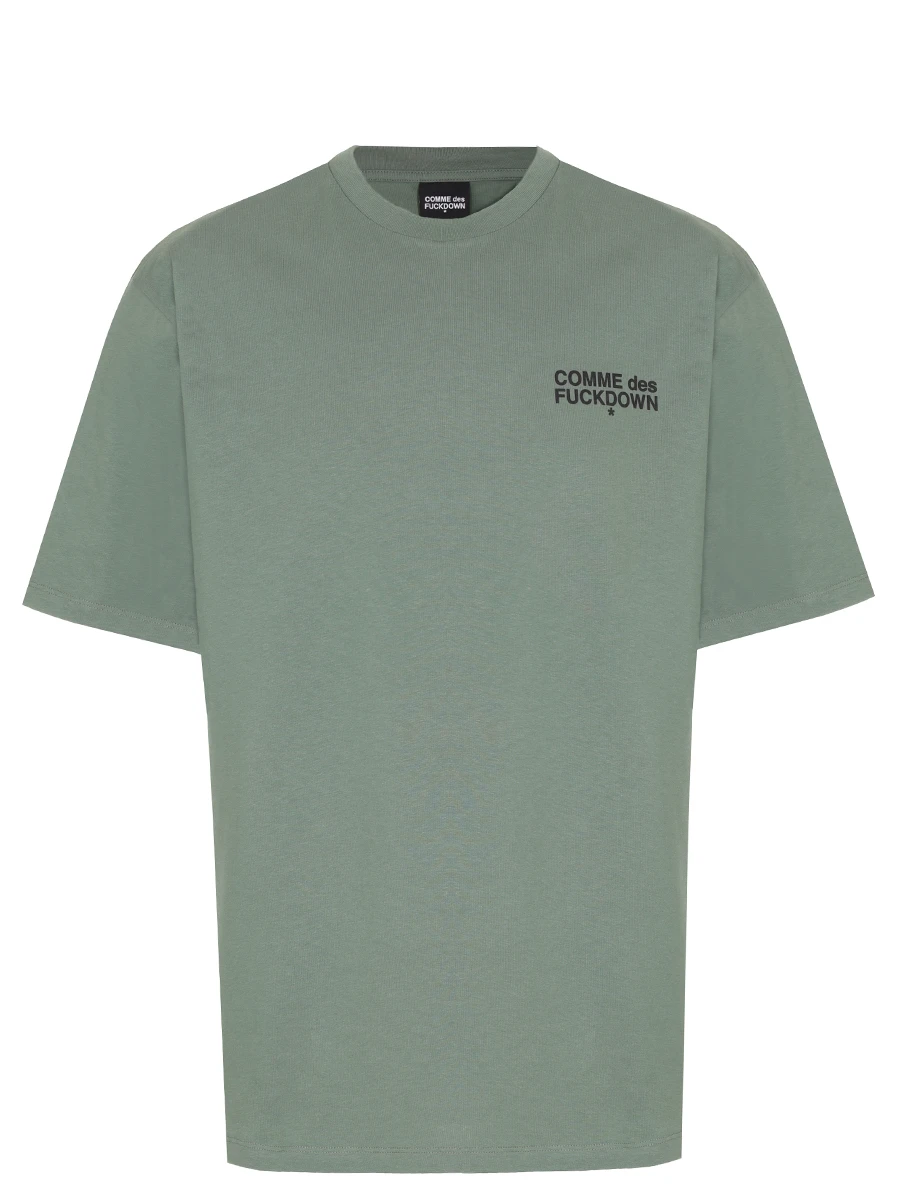 Футболка хлопковая COMME DES FUCKDOWN CFABM01509 MUSCHIO Хаки 