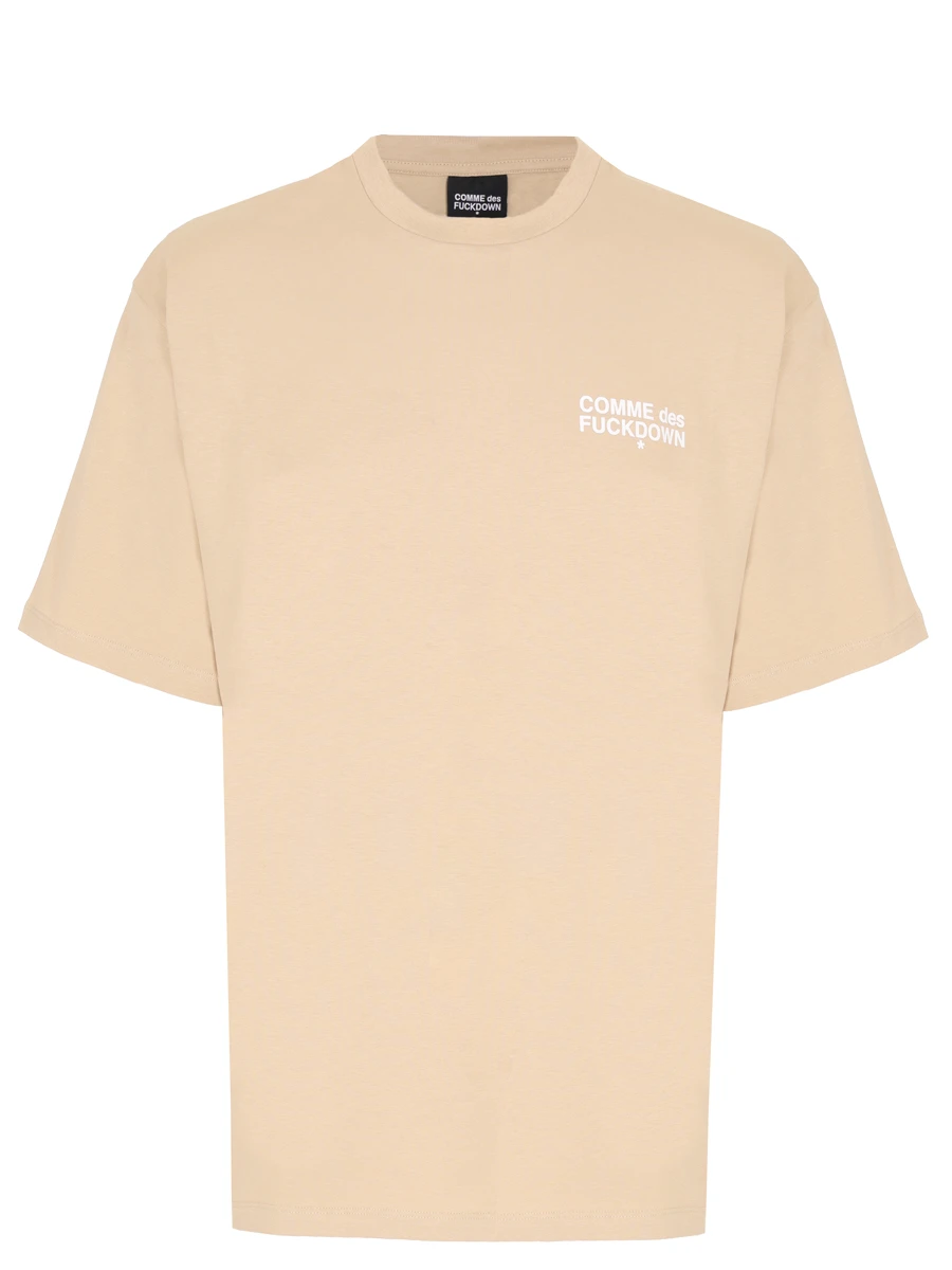 Футболка хлопковая COMME DES FUCKDOWN CFABM01509 SAFARI Бежевый 