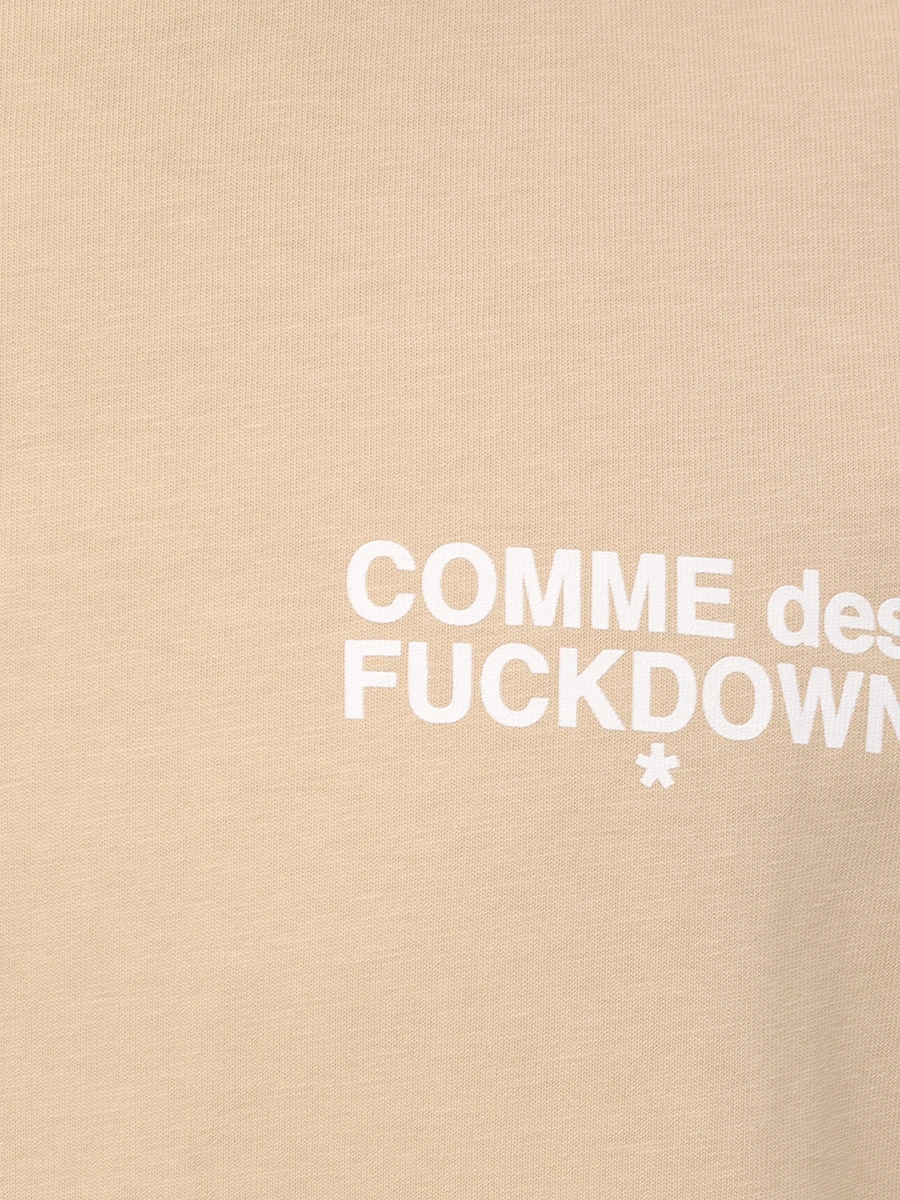 Футболка хлопковая COMME DES FUCKDOWN CFABM01509 SAFARI Бежевый  Фото 6