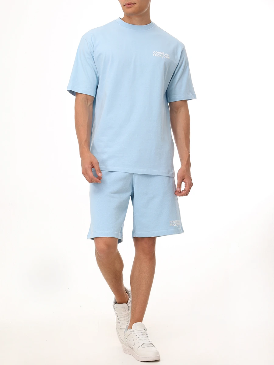 Футболка хлопковая COMME DES FUCKDOWN CFABM01509 CIELO Голубой  Фото 2