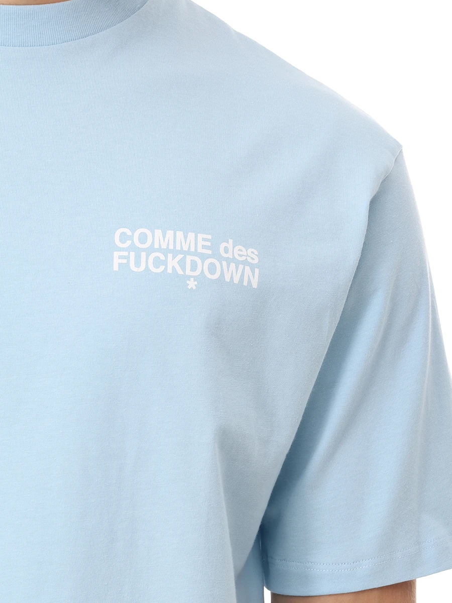 Футболка хлопковая COMME DES FUCKDOWN CFABM01509 CIELO Голубой  Фото 5