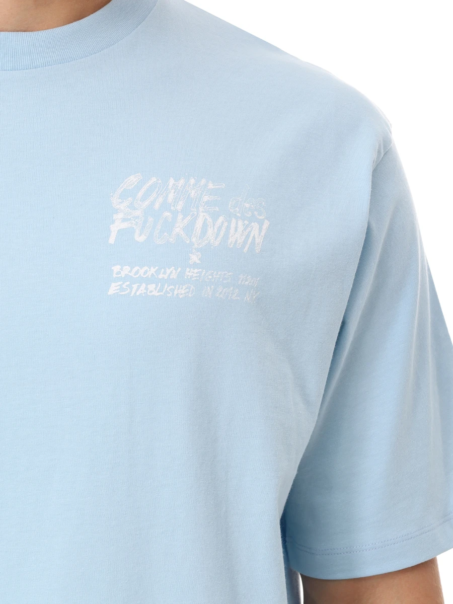 Футболка хлопковая COMME DES FUCKDOWN CFABM01522 CIELO Голубой  Фото 5