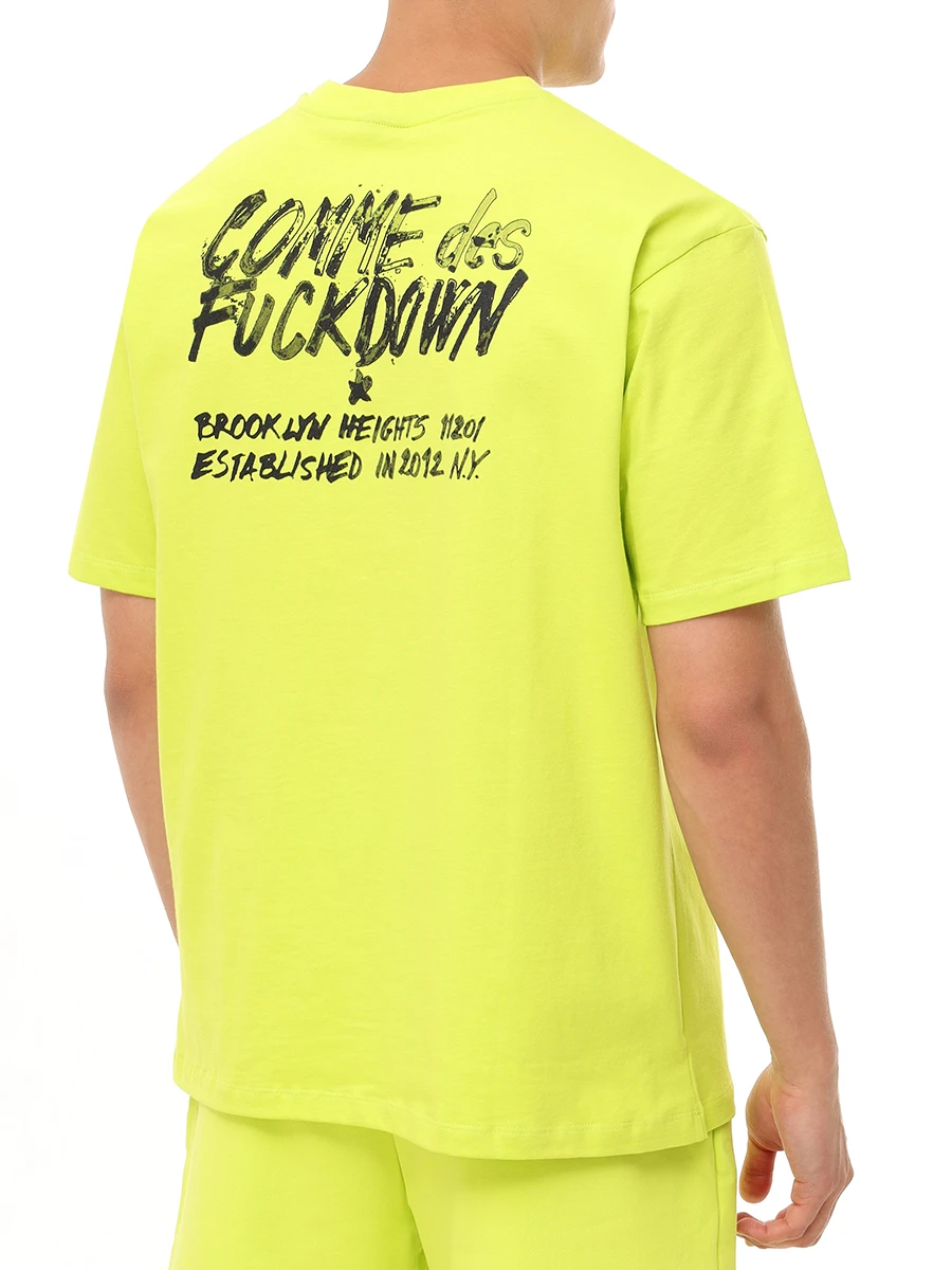 Футболка хлопковая COMME DES FUCKDOWN CFABM01522 LIME Зеленый  Фото 3