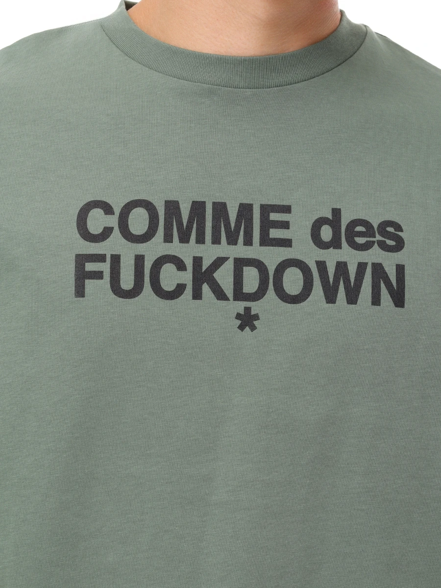 Футболка хлопковая COMME DES FUCKDOWN CFABM01504 MUSCHIO Хаки  Фото 5