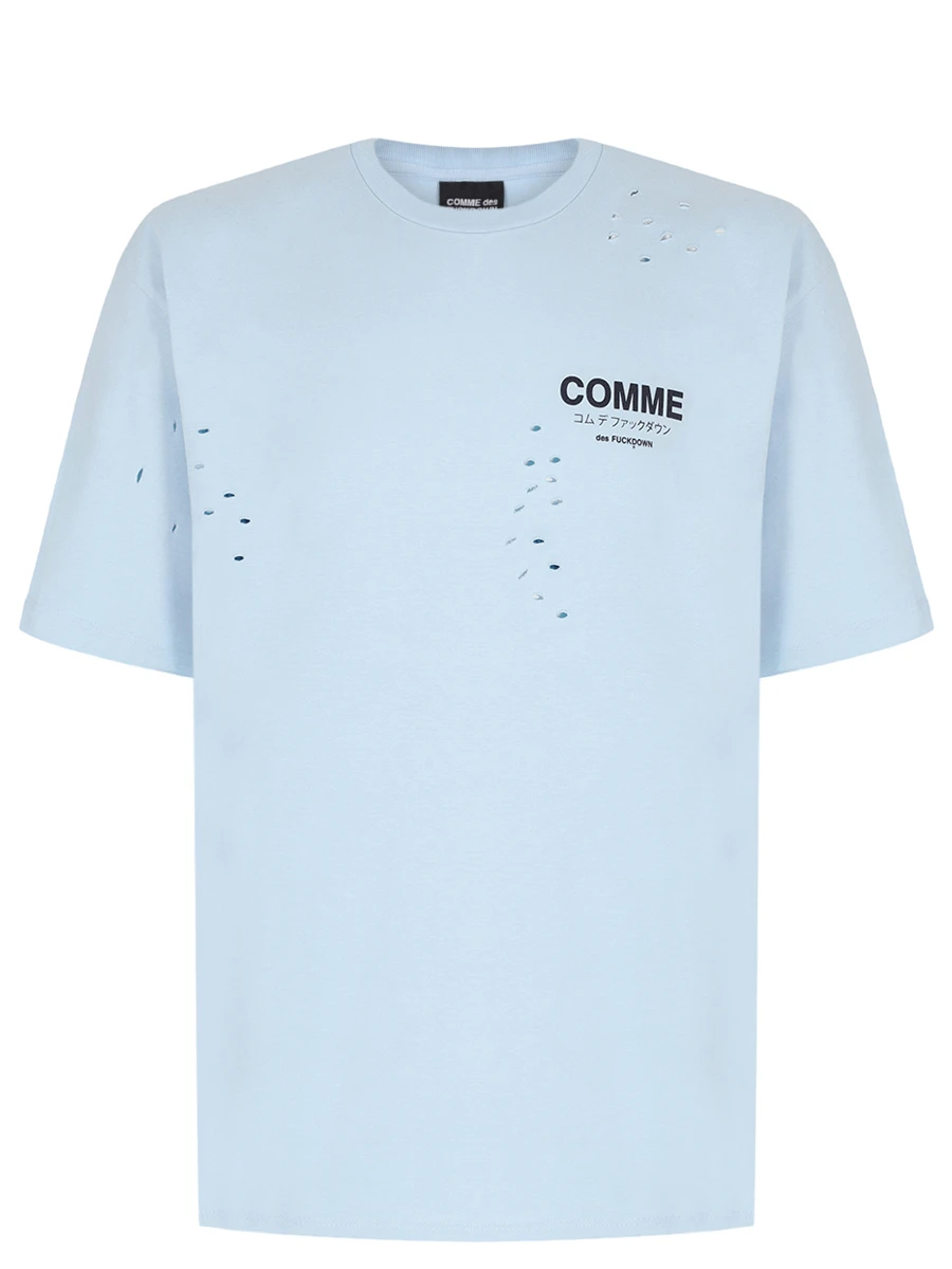Футболка хлопковая COMME DES FUCKDOWN CFABM01532 CIELO Голубой 