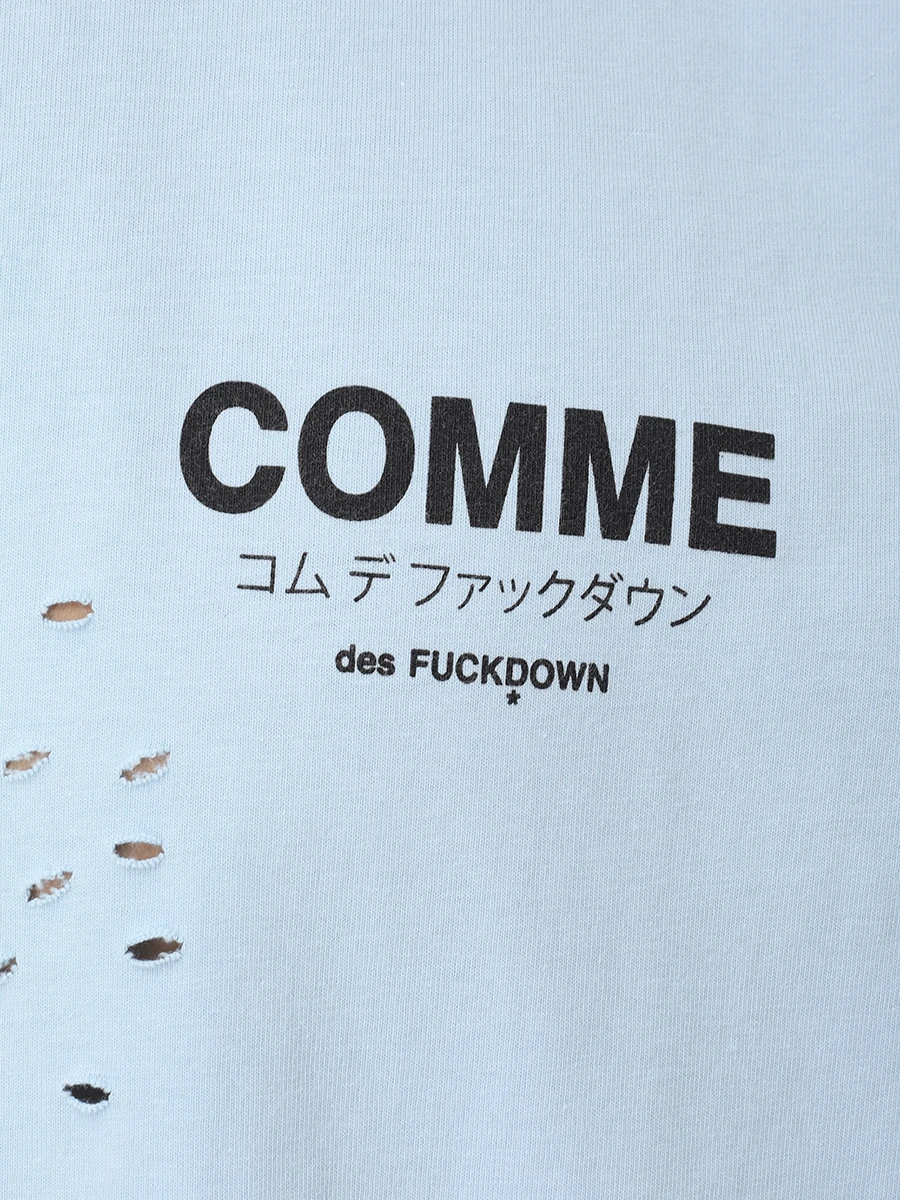 Футболка хлопковая COMME DES FUCKDOWN CFABM01532 CIELO Голубой  Фото 6