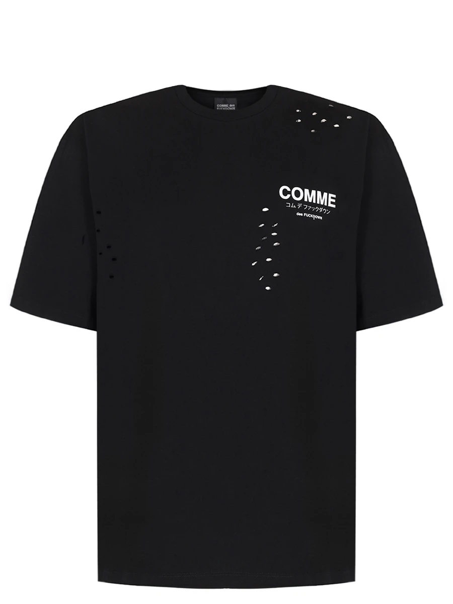 Футболка хлопковая COMME DES FUCKDOWN CFABM01532 NERO Черный 