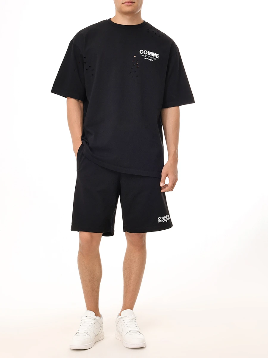 Футболка хлопковая COMME DES FUCKDOWN CFABM01532 NERO Черный  Фото 2