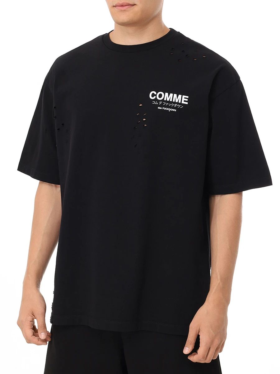 Футболка хлопковая COMME DES FUCKDOWN CFABM01532 NERO Черный  Фото 4