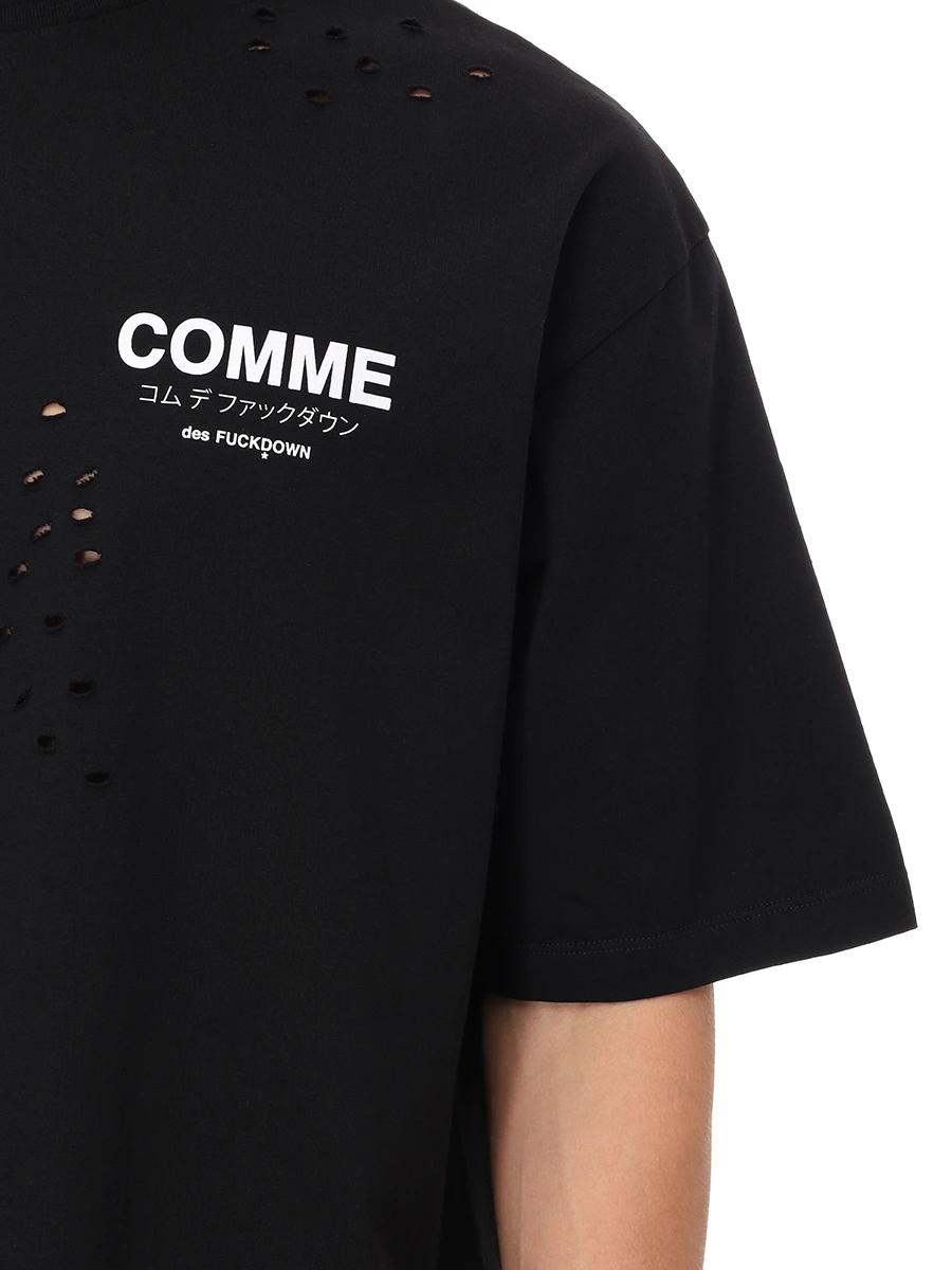 Футболка хлопковая COMME DES FUCKDOWN CFABM01532 NERO Черный  Фото 5