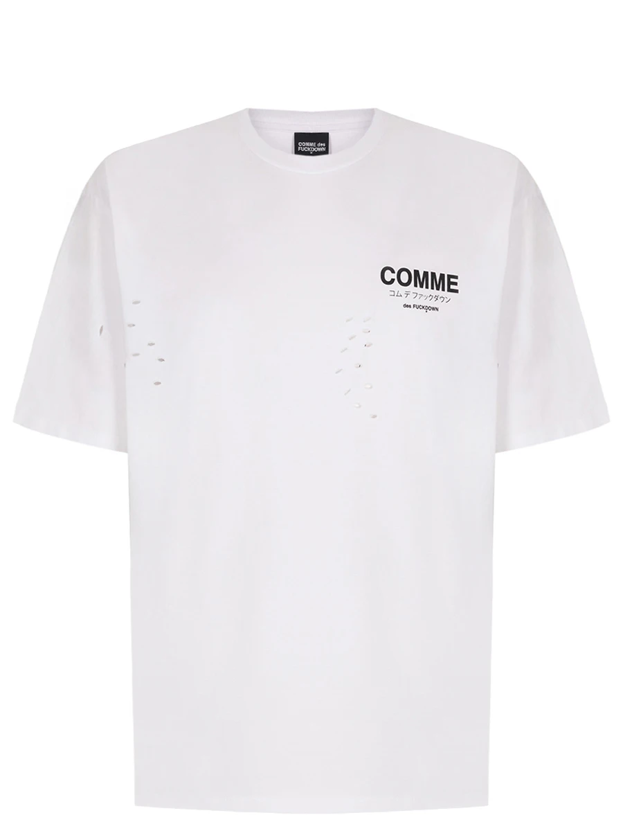 Футболка хлопковая COMME DES FUCKDOWN CFABM01532 BIANCO Белый 