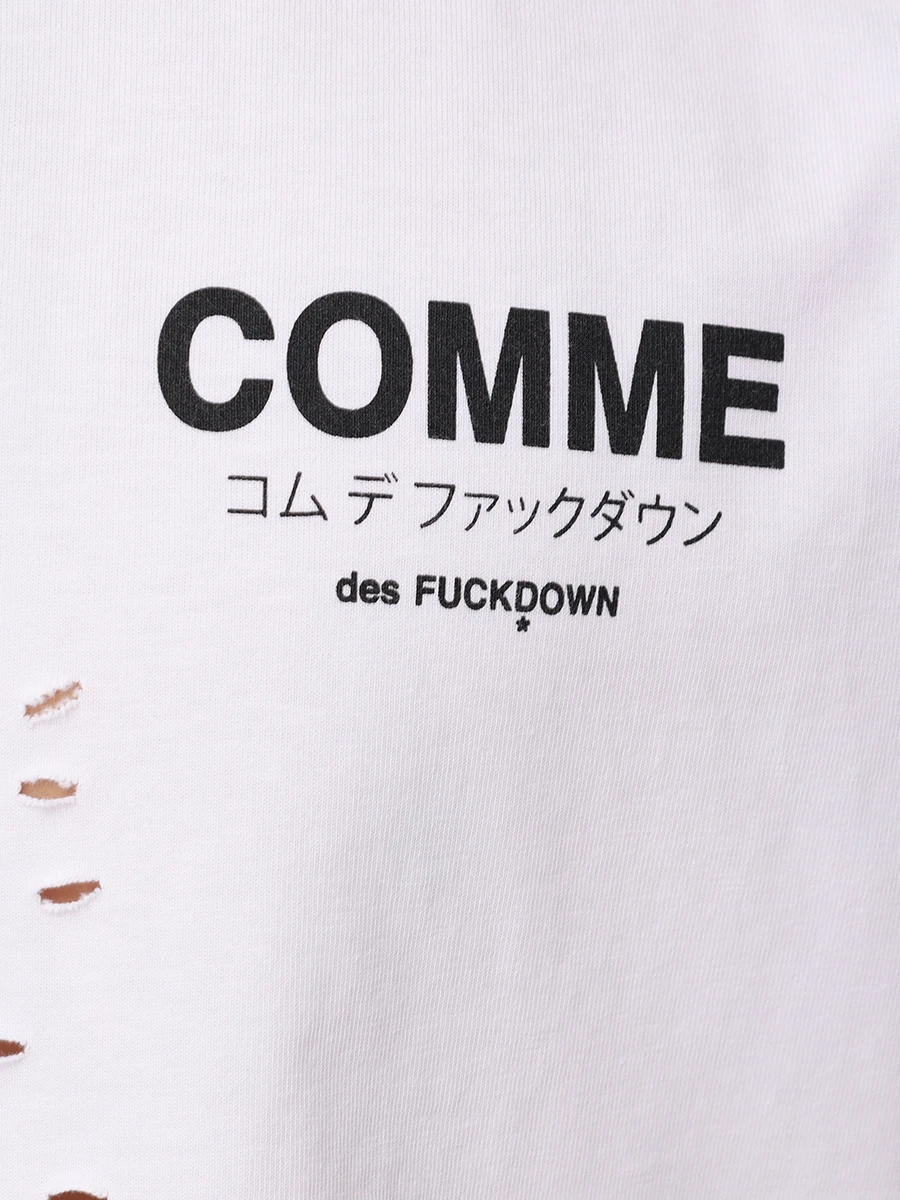 Футболка хлопковая COMME DES FUCKDOWN CFABM01532 BIANCO Белый  Фото 6