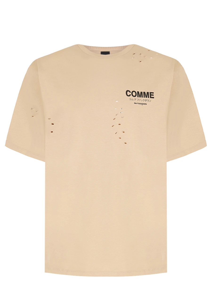 Футболка хлопковая COMME DES FUCKDOWN CFABM01532 SAFARI Бежевый 