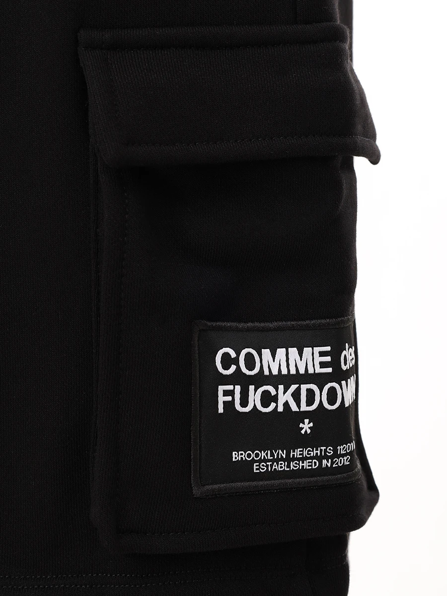 Шорты-карго хлопковые COMME DES FUCKDOWN CFABM01528 NERO Черный  Фото 5