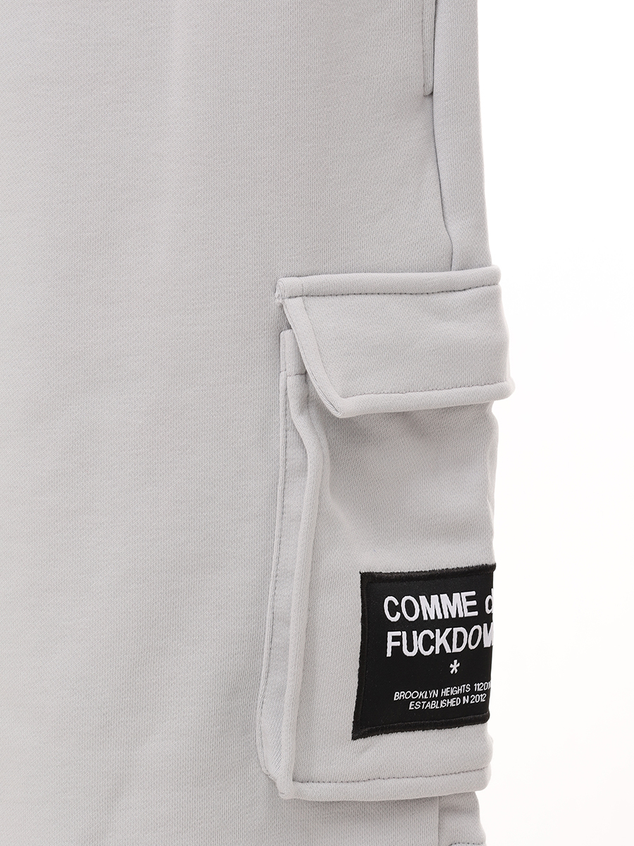 Шорты-карго хлопковые COMME DES FUCKDOWN CFABM01528 GRIGIO STONE Светло - Серый  Фото 5